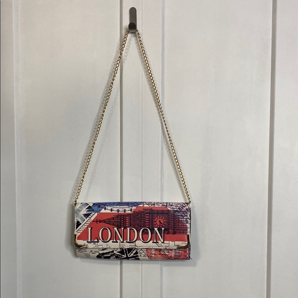 ALDO Unique London Print Clutch Bag - Red blue white - crossbody